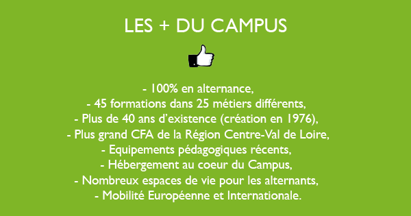 les + du campus des métiers 37 les + du campus des métiers 37